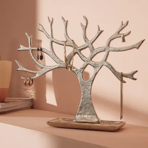 House Hold Nickel Tree Of Life Modern Aluminium Antler, For Jewellery Stands