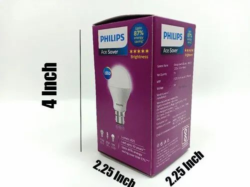 Cardboard Disposable LED Bulb Packing Box, For Electronics, Material Grade: Greyback