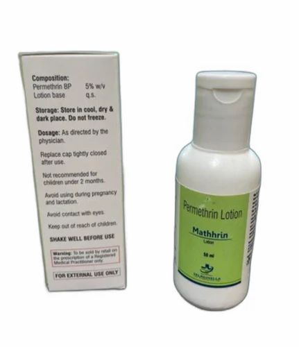 Mathhrin 50ml Permethrin Lotion, For Clinical and Personal