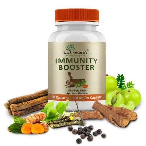 La Nature''''s Immunity Booster 500mg Immune  Energy For Men & Women 60 Veg Capsules