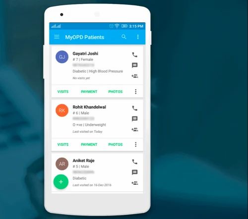 MyOPD Android Based Clinic Software, Free demo available