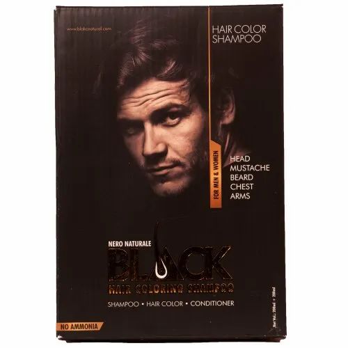 Black Advance Blak Natural Hair Coloring Shampoo, Packaging Type: Packet