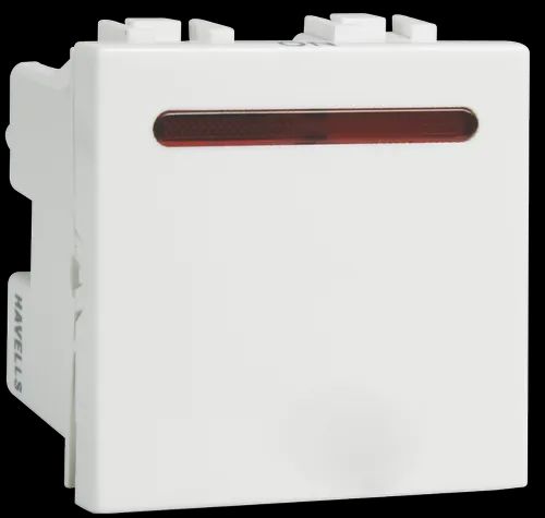 White Havells 32 A DP Switch With Ind, 240 V