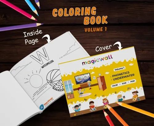 2 Year To 10 Years Old Happymongo AI Based Kids Colouring Book