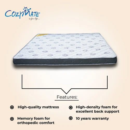 Cozymate White Orthopedic Mattresses, For Home, Thickness: 5 Inch