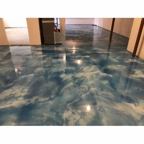 Residential Building 3D Glossy Epoxy Flooring, For Residence & Commercial, Thickness: 3 Mm