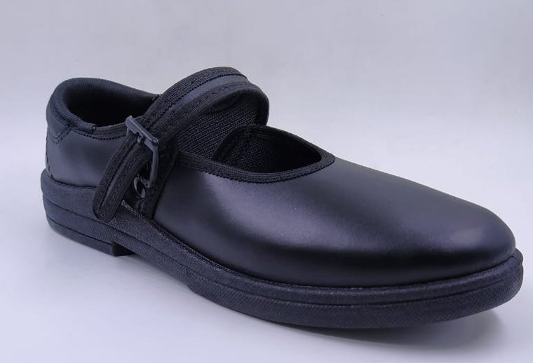 Profit S-2002 Black School Shoes, Size: Small