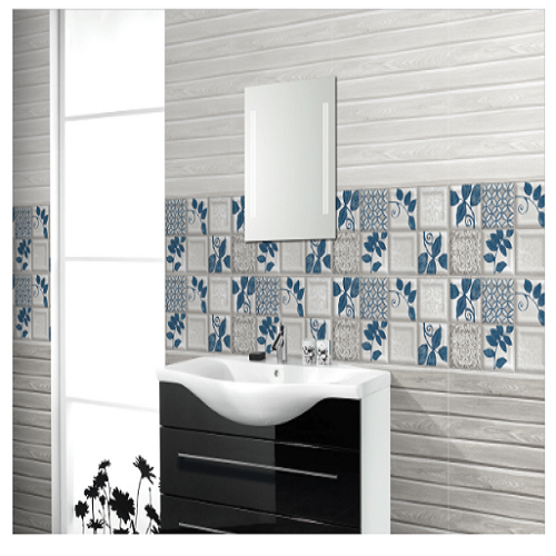 Glossy Digital Ceramic wall tile, Bathroom, 1x1.5 ft(300x450 mm)