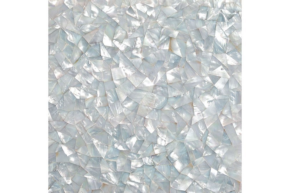 White Random Mosaico Stone, Thickness: 9.50 mm, Size: 12.00" X 12.00"