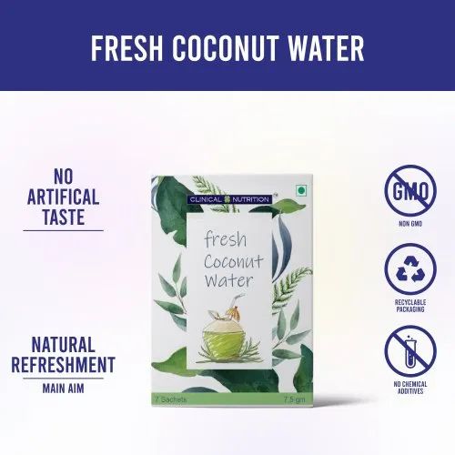 Clinical Nutrition Cloudy White Fresh Coconut Water, Packaging Size: 7 Sachets, Packaging Type: Packet