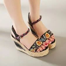 Ladies Embroidered Sandals