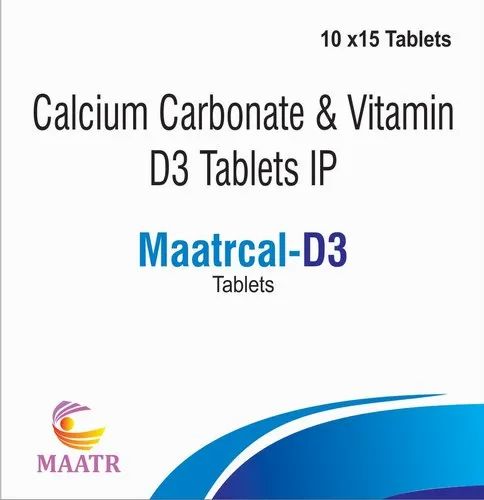 Calcium Carbonate And Vitamin D3 Tablet, Maatr, 10 X 15 Tablets