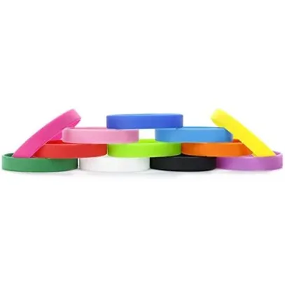 MoMolly Silicone Wristbands Rubber Bracelets Charms Adult 12Pcs Mixed Colors Blank Sports Bands for Woman Men Assorted 12 Colors Customizable