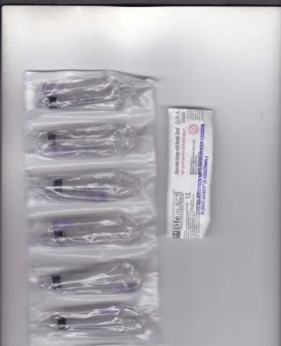 Polypropylene Leur Mount Sterile Hypodermic Syringe for single use with/without needle 2Ml, 1x20x100