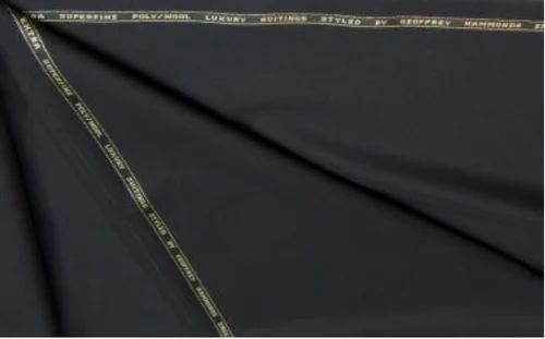 Poly Wool Geoffrey Hammonds Premium Worsted Trouser Length Black