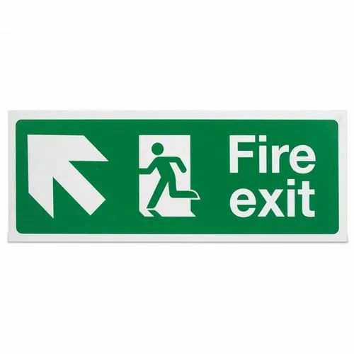 Green And White Acrylic Safety Signage Board, for Road Safety, Thickness: Upto 25 Mm