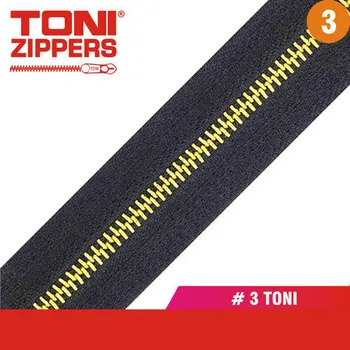 3 Toni Brass Zippers