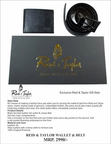 Leatherette Reid & Taylor Belt & Wallet