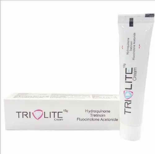 Triolite Cream 20gm - Skin Lightening Cream With Hydroquinone, Fluocinolone & Tretinoin