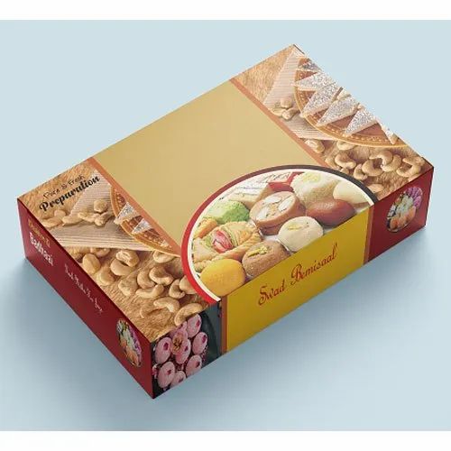 Duplex Board Rectangular 1 kg Printed Laddu Packaging Box