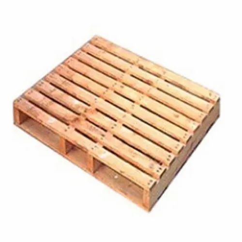 Rectangular Brown Rubber Wooden Pallet, For Packaging, Capacity: 500 kg