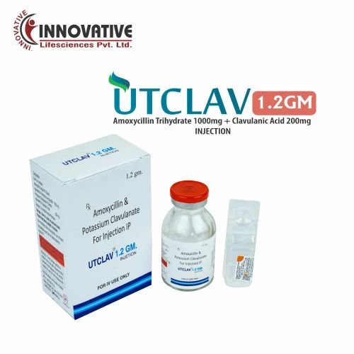 UTCLAV Amoxycillin And Potassium Clavulanate for Injection IP 1.2 gm