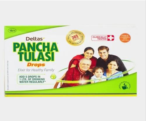 Deltas Pancha Tulasi Drops, 15 ml