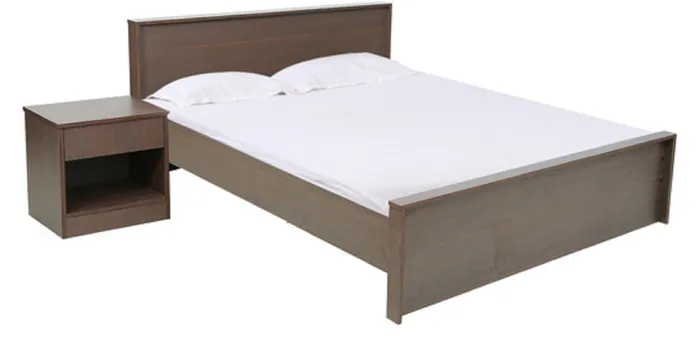 Queen Size Bed With Side Table