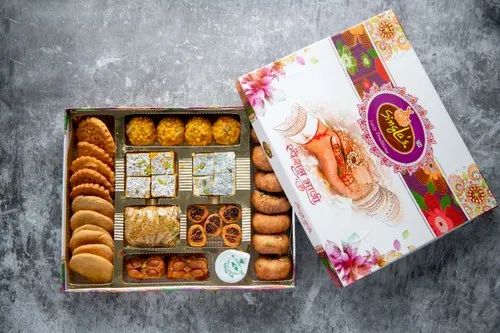 Printed Cardboard 600 Gram Bhaji Boxes, For Sweets Packaigng