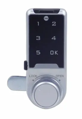 Yale Pincode Digital Lock for Wardrobes/Cabinets - Silver, Metallic Finish