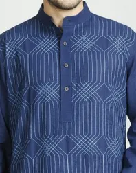 Cotton Front Stitched Long Kurta