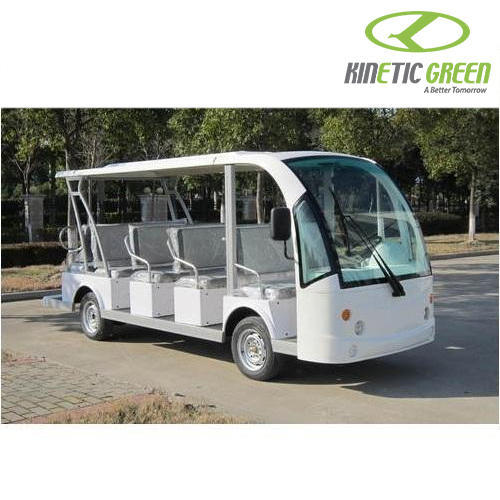 White 14 Seater Battery Operated Bus