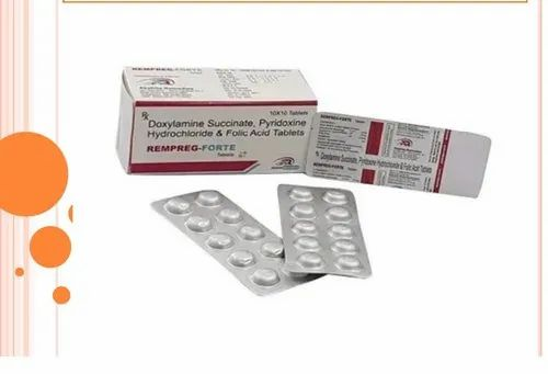 Tablet Doxylamine Succinate Pyridoxine Folic Acid, 22.5 Mg, Dose: 1-2 Tab