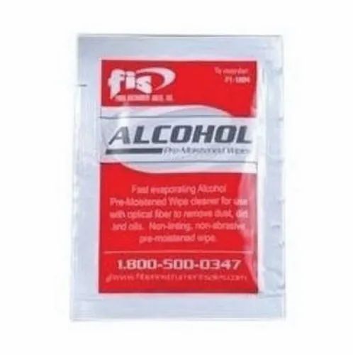 F1-1004 - Pre-Moistened Alcohol Wipes (50/pack) for Fiber Optic Connector Cleaning