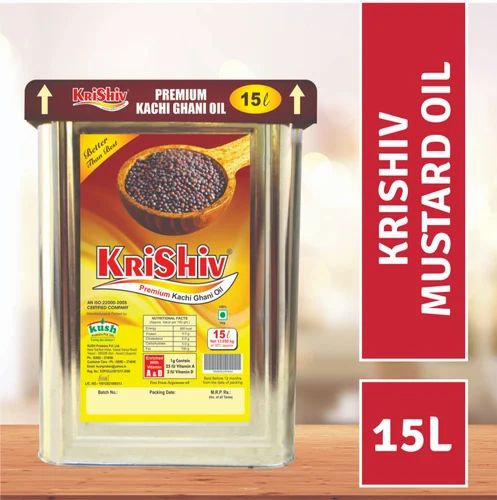 Kachchi Ghani Krishiv 15 Liter Mustard Oil Tin