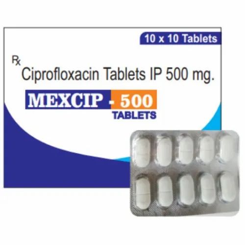 MEXCIP 500 Ciprofloxacin Tablets IP, 10 X 10, Prescription