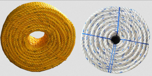 Yellow And White PP Tape Rope