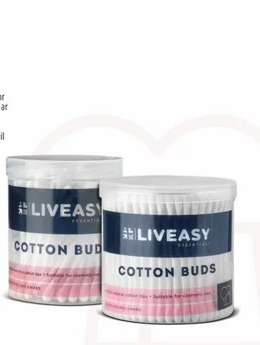 Liveasy Cotton Buds, For Professional, Packaging Type: Plastic Container