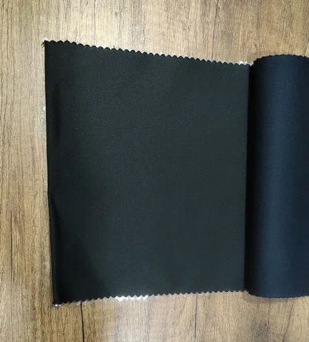 Black Satin Lycra Suiting Fabric, Dry clean, 300