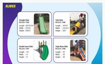 Multicolor FRP Playground Slides