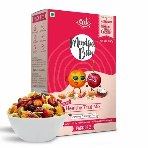 EAT Anytime Healthy Trail Mix with Cranberries & Orange Zest, 200g, Packaging Type: Box