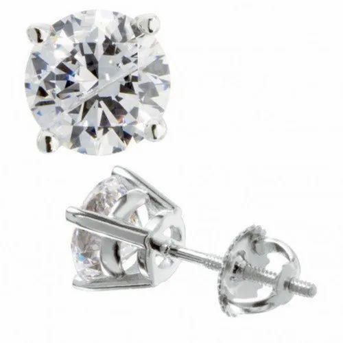 Real Diamonds Bridal Wear 2.50 Gm Rose Cut Diamond Earrings, 18 kt