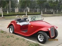 Red and White 4 Seater Golf Car, Speed: 25 km/hr