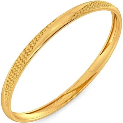 Gold Bangles,17.14gm,22 KT-The Herringbone Gold Bangles-Yellow Gold Jewellery for women|Melorra