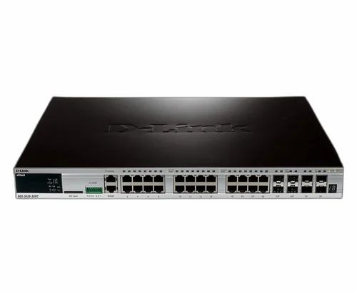 D Link Model Name/Number: DGS-3620-28PC L3 Managed Stackable POE Gigabit Switch, WAN Capable, Black