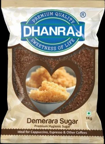 DHANRAJ Brown Demerara Sugar, Granular, Packaging Size: 1 Kg