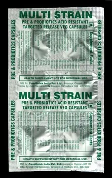 Camillotek Probiotics With Zinc Multi Strain Pre-Probiotic Capsules, 6 Caps In A Strip, Non prescription