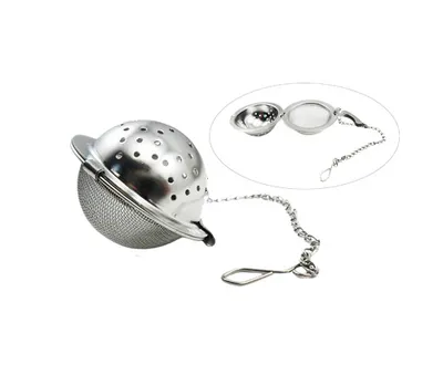 Bud White Silver Tea Ball Infuser Made Of Stainless Steel, For Home