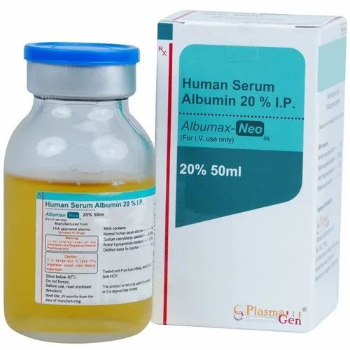 Albumax Neo 50 Ml Human Albumin 20% Injection IP, Prescription, Below 30 Degreec