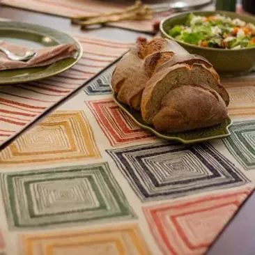 SAHARA EMBROIDERED TABLE RUNNER